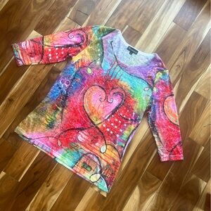 Creation heart print tee